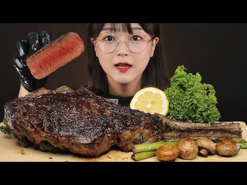 Видео: АСМР ЕДА Стейк из говядины | TOMAHAWK STEAK MUKBANG