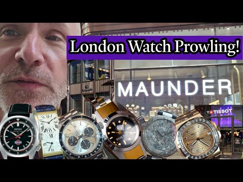 Видео: London Watch Prowling в Maunder, Grand Seiko, Tissot, Cartier, ROLEX DEEPSEA SPECIAL, Patek, LV!