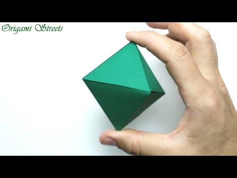 Видео: Как сделать ромб из бумаги. Оригами ромб из бумаги.
