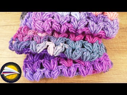 Видео: Уютный шарф снуд пышными столбиками | Вязание пышными столбиками крючком мастер класс для начинающих