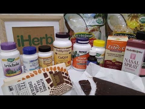 Видео: Покупки на iHerb🎥Обзор 34 заказа📦Бады, Витамин С, Шоколад, Кокосовые чипсы
