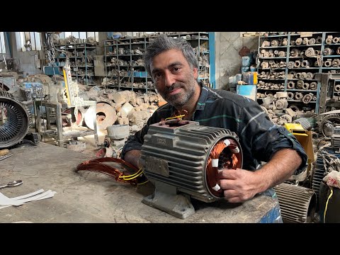 Видео: все об электродвигателях || Полная обмотка электродвигателя ВЭМ 7,5 кВт 3000 об/мин