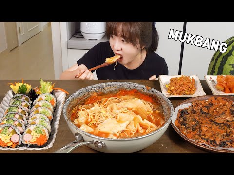 Видео: Готовим мукбанг :) вкуснейшие кимчи суджеби, кимбап, блинчики с кимчи.