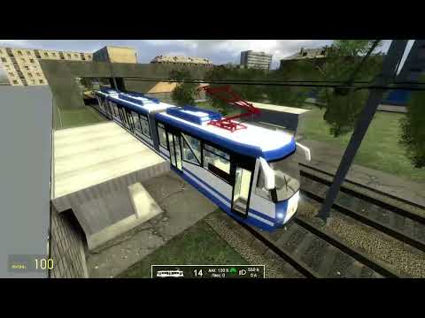 Видео: Garry's Mod. Карта Рускла. Трамвайный маршрут "Железнодорожный вокзал" - "Жилой микрорайон".