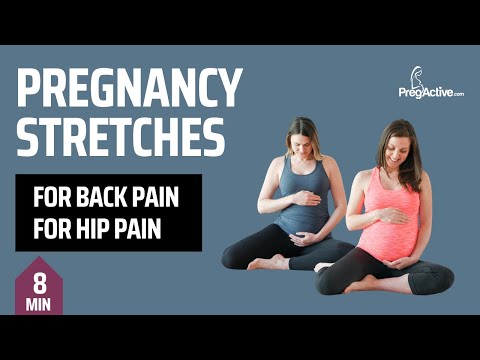 Видео: Растяжка для беременных от боли в спине и бедрах