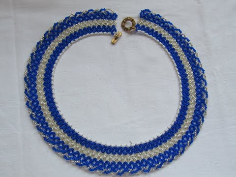 Видео: (100) Колье из бисера. Tutorial necklace from beads.