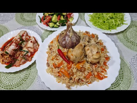 Видео: БУГУН СИЗЛАДАМ МОЗЗИ ПЛОВ ПИШДИМИ???🙈🥕🧄🌶🧅🍅🍗🍗