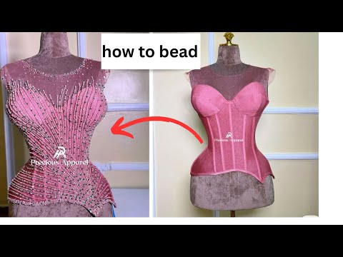 Видео: Как расшить платье бисером | Простое пошаговое руководство по бисероплетению для начинающих