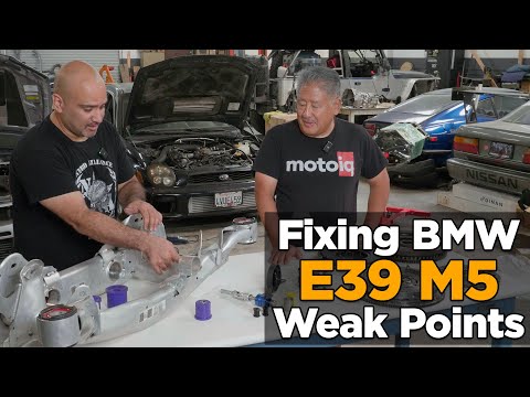 Видео: Устранение слабых мест BMW E39 5 серии — усиление подрамника, втулки и модернизация трансмиссии!
