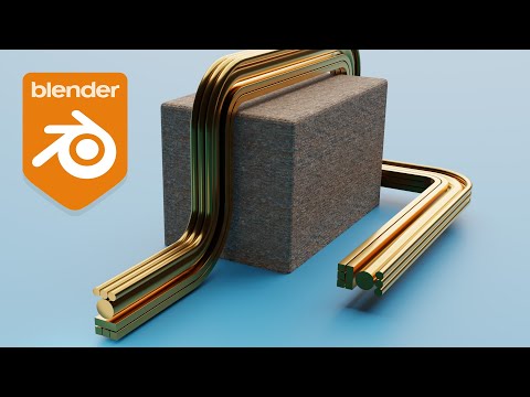 Видео: Создание труб при помощи кривых  в Blender 3D