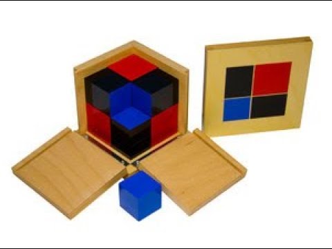 Видео: Монтессори-материал «Биноминальный куб» (№8, МИМП)