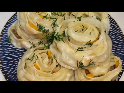 Видео: ГҮЛ МАНТЫ.Манты Розочки.#гульханум
