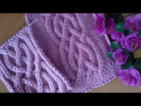 Видео: Узор " АРАН " спицами / Подробный мастер - класс . Aran knitting / Detailed master class.