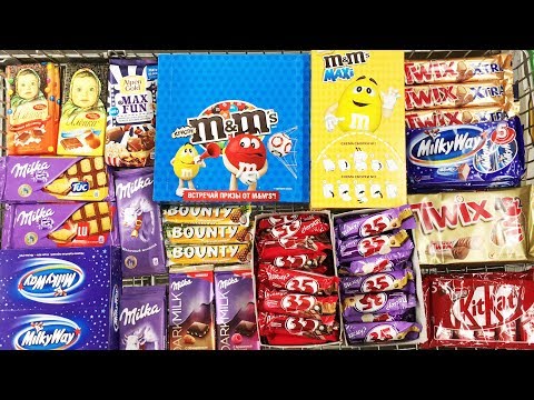 Видео: A Lot Of Candy 2018 NEW #114 ASMR / АСМР ВКусняхи Алёнка, M&M's, Twix, MilkyWay, Bounty, Milka