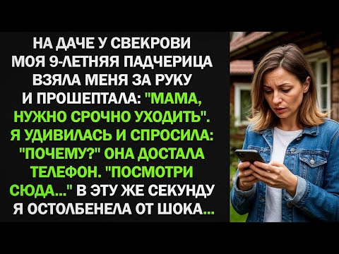 Видео: На даче свекрови моя 9-летняя падчерица взяла меня за руку: "Мама, нужно срочно уходить!"
