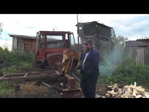 Видео: Дровокол большой мощности на любые чурки.  Глушков Игорь.  08. 09. 2017