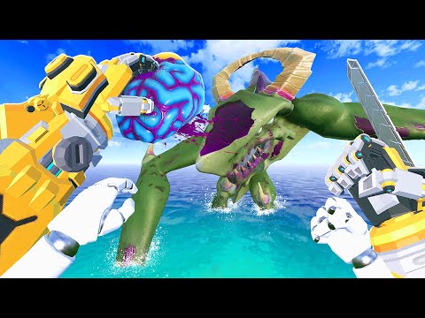 Видео: ВЫРЫВАЯ МОЗГ ЗОМБИ ОРОТИ - Kaiju Battle Simulator VR