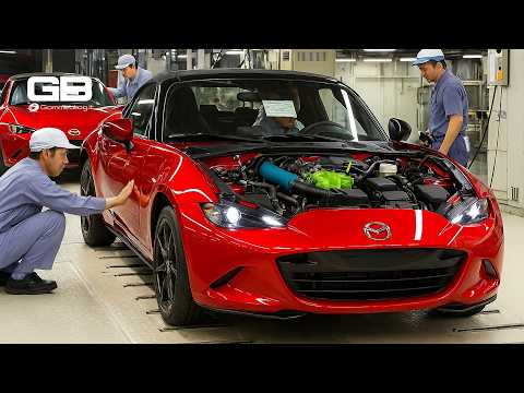 Видео: Экскурсия по заводу в Японии. Производство двигателей Mazda MX 5 Miata.