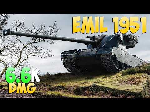 Видео: Emil 1951 - 5 Kills 6.6K DMG - Хорошая попытка - но нет! - Мир Танков