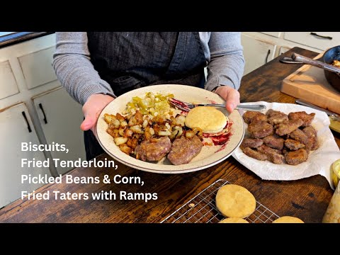 Видео: Жареная оленина, маринованные бобы и кукуруза, жареный картофель с панцирями и печенье = лучший у...