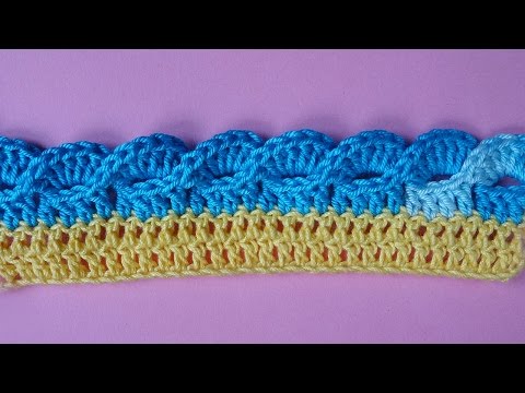 Видео: Кайма крючком   Crochet border   Вязание каймы   355 урок