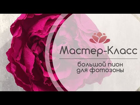 Видео: Бесплатный Мастер-Класс Большой ростовой, гигантский пион