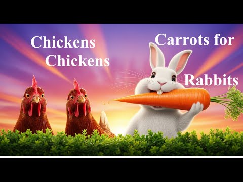 Видео: Куры, куры и морковь для кроликов