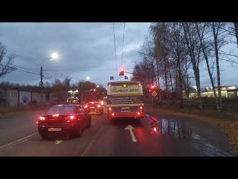 Видео: Троллейбус, 8-й маршрут (целиком). Ярославль. Вид из кабины.