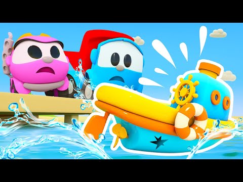 Видео: Грузовичок Лева собирает ЛОДКУ ⛵