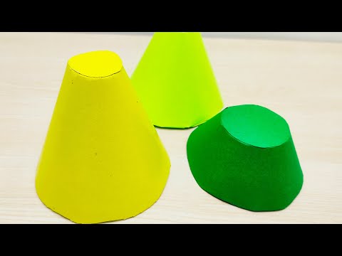 Видео: Усеченный конус из бумаги. Как сделать усеченный конус из бумаги