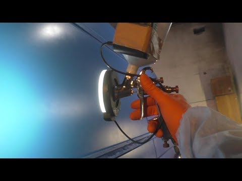 Видео: Покраска автобуса с подсветкой на краскопульте. Гипермакситачка.