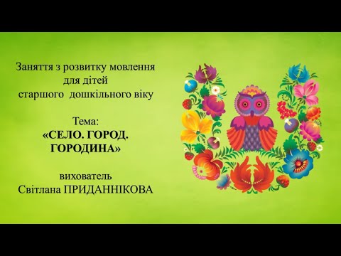 Видео: 5. Заняття з розвитку мовлення для дітей 5-6 років: "СЕЛО ГОРОД ГОРОДИНА"