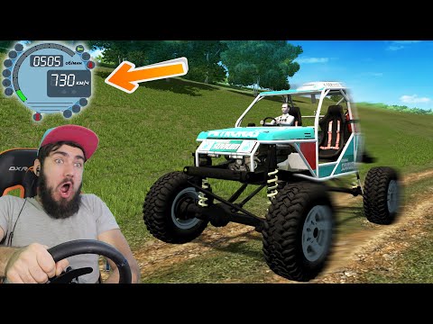 Видео: ДЕД В ГАРАЖЕ СОБРАЛ ДИКОГО МОНСТРА - РАЗОГНАЛ ДО 730 КМ/Ч - CITY CAR DRIVING + РУЛЬ