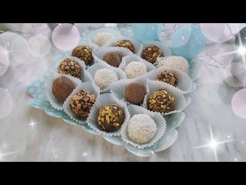 Видео: Шоколадные трюфели. Конфеты с белым, молочным и темным шоколадом. Очень вкусные.