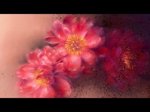 Видео: Как рисовались пионы Coral Charm из курса «Цветущая пастель»