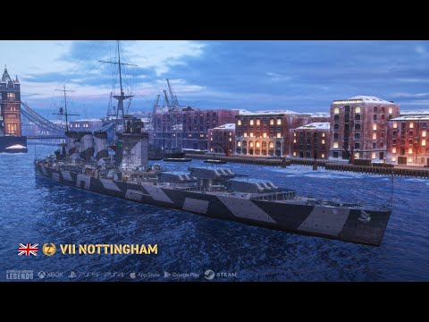 Видео: Крейсер за кампанию NOTTINGHAM в World Of Warships Legends