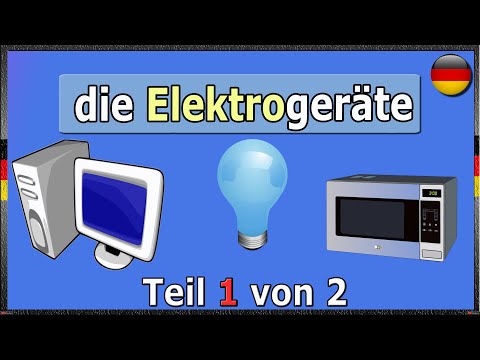 Видео: Словарь по бытовым приборам и электронике на немецком, легко. Часть 1 из 2