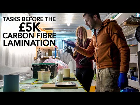 Видео: Подготовка большого вакуумного ламинирования углеродным волокном и эпоксидной смолой. Проект Arct...