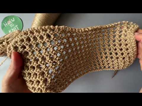 Видео: 🧶✨ Как вязать сетчатый узор с люрексом | How to Knit a Mesh Pattern with Lurex 🌞