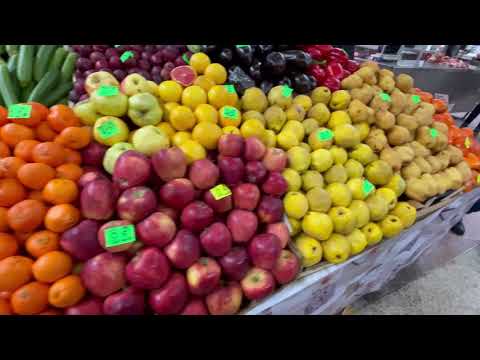 Видео: Сенной рынок: овощи,фрукты,мясо,рыба в Санкт-Петербурге. Узбекская чайхана Фергана, шашлык или люля