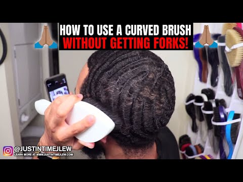 Видео: Как использовать изогнутую щетку для создания волн без использования вилок: техника подметания