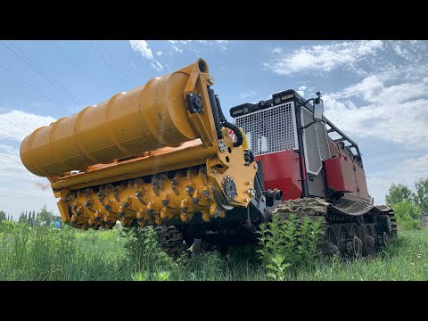 Видео: Самоходная машина ТЛП-4М-038 ГСТ ПРО с финским ротоватором Mericrusher MJS- 191STG