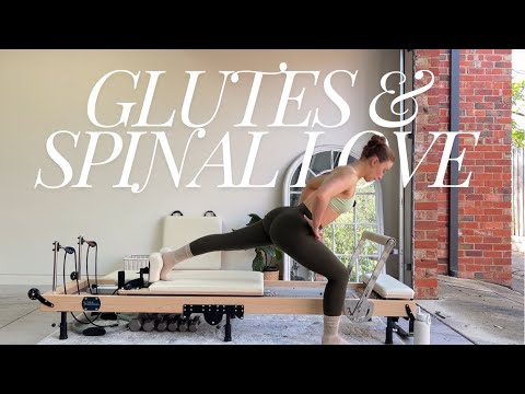 Видео: 50-минутная тренировка пилатеса на реформере для всего тела, ягодичные мышцы и позвоночник 🧘🏼‍♀️