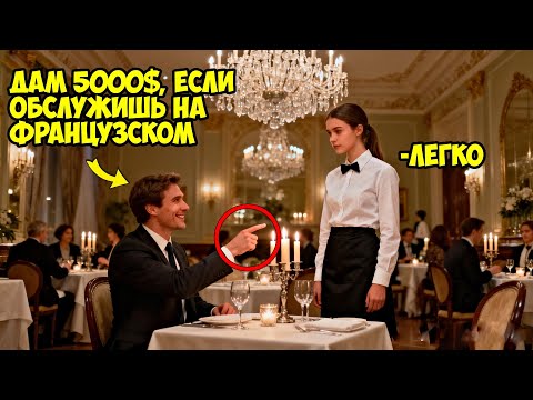 Видео: «5 000 $ твои, если обслужишь МЕНЯ на ФРАНЦУЗСКОМ» — смеялся МИЛЛИАРДЕР...ответ девушки вас удивит!