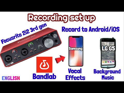 Видео: Focusrite Audio Interface плюс BandLab для записи, настроенные на устройства Android