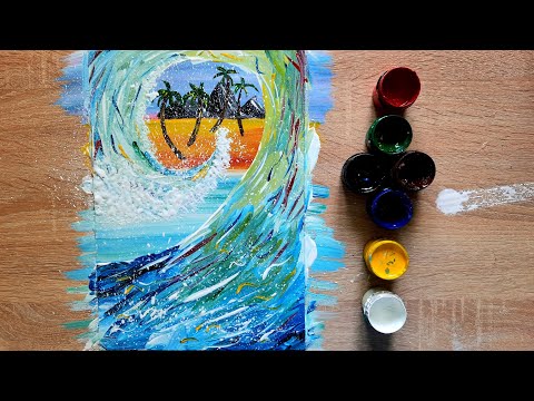 Видео: Правополушарное рисование | Волна