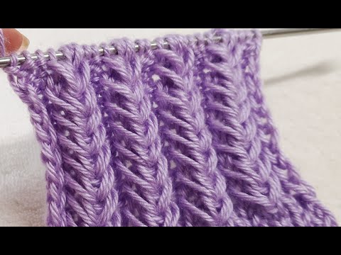 Видео: №162 Объемный и эластичный узор  КОЛОСОК  спицами на основе резинки   Для вязания шапки