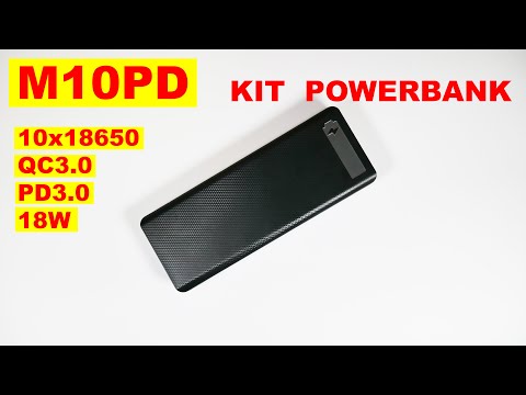 Видео: M10PD KIT Powerbank Дешевый на 10x18650 PD3.0 QC3.0 SW6106 M5PD