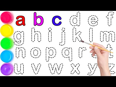 Видео: Алфавит, песенка про алфавит, abcd, от a до z, детские стишки, коллекция для рисования по пунктир...