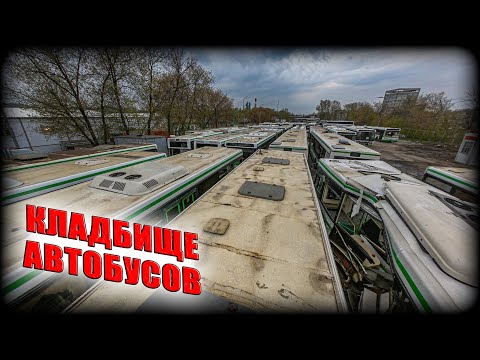 Видео: Кладбище автобусов в Москве | Парк списанных автобусов МОСГОРТРАНС